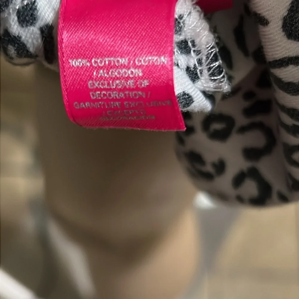 Victoria’s Secret Leopard Gown/Robe with Drawstring, Pink Accents, Cotton, Large - Picture 12 of 12